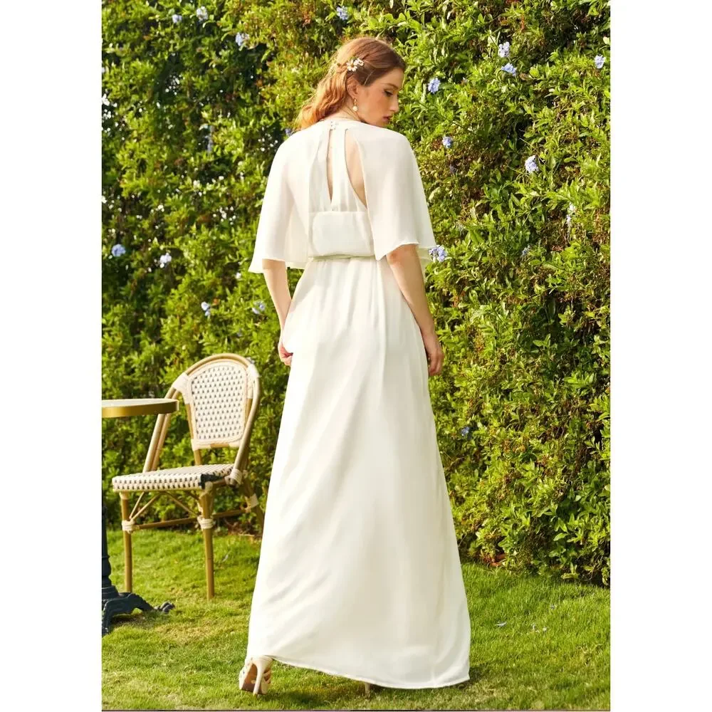 ModCloth Wrapped in Rapture Light Pink Chiffon Maxi Dress Size Large BNWT - Picture 6 of 7